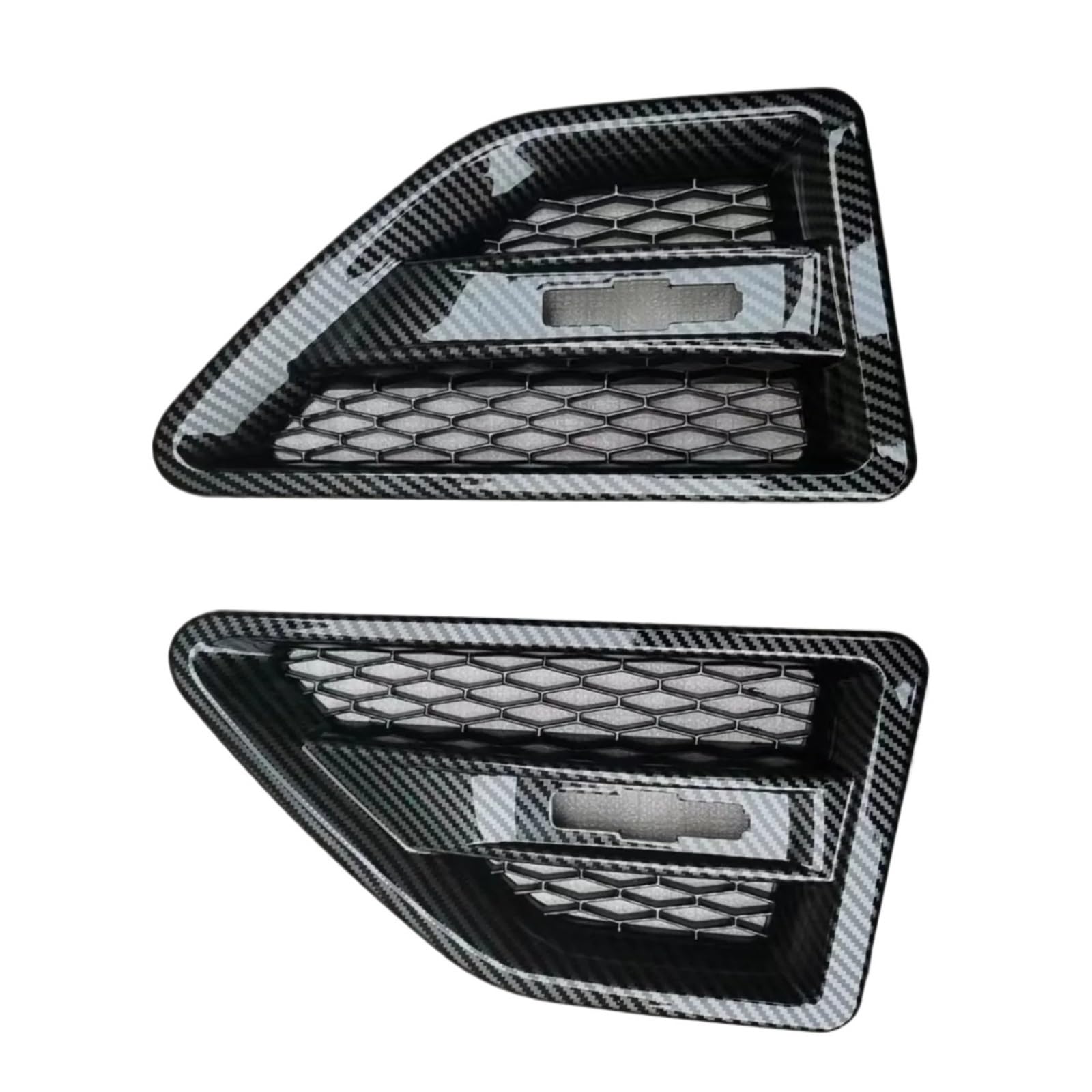 GLONHKDI Auto-Seitenkotflügel, Spoiler, Abflussgitter, Entlüftung, kompatibel mit Land Rover Freelander 2 LR2 2008–2015, Racing-Tür-Seitengitter LR001660 LR001658(Carbon) von GLONHKDI