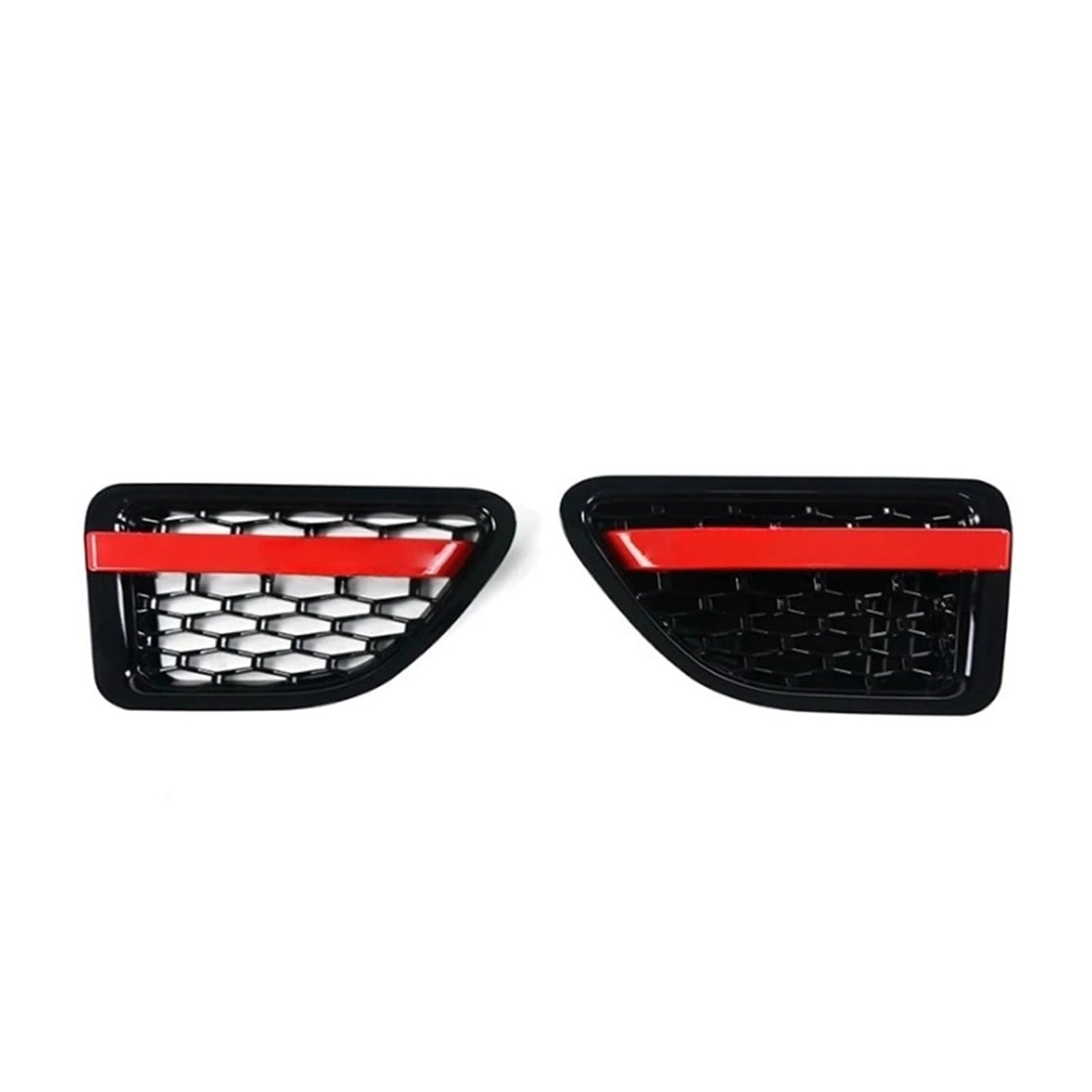 GLONHKDI Auto-Seitenlüftungsabdeckung, kompatibel for Land Rover Range Rover Sport 2005–2009 L320, Luftstrom-Entlüftungskotflügel, Autozubehör, JAK500220LEP(Black Red) von GLONHKDI