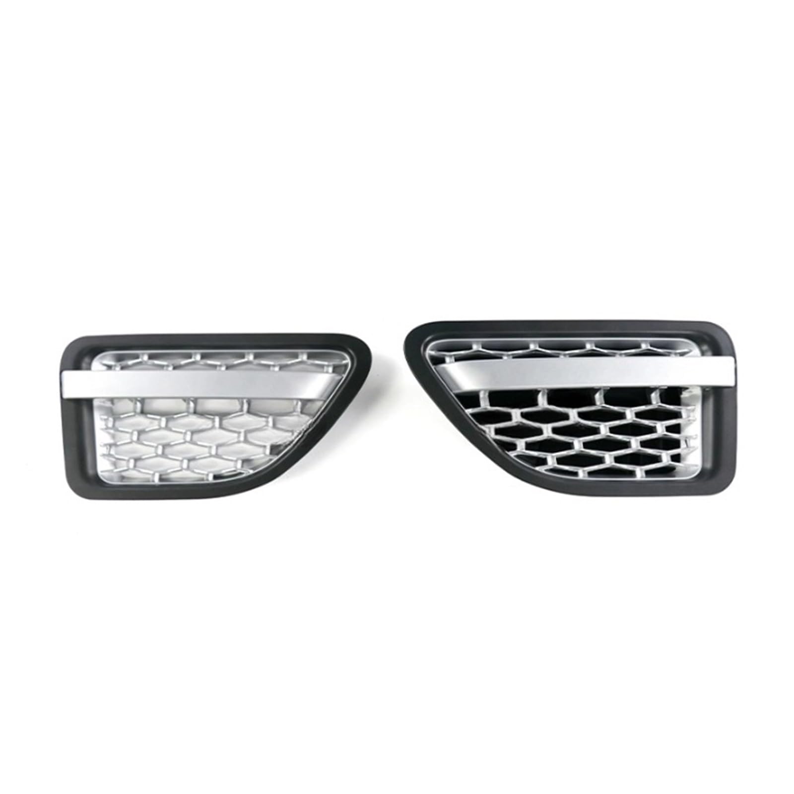 GLONHKDI Auto-Seitenlüftungsabdeckung, kompatibel for Land Rover Range Rover Sport 2005–2009 L320, Luftstrom-Entlüftungskotflügel, Autozubehör, JAK500220LEP(Gray Silver Silver) von GLONHKDI