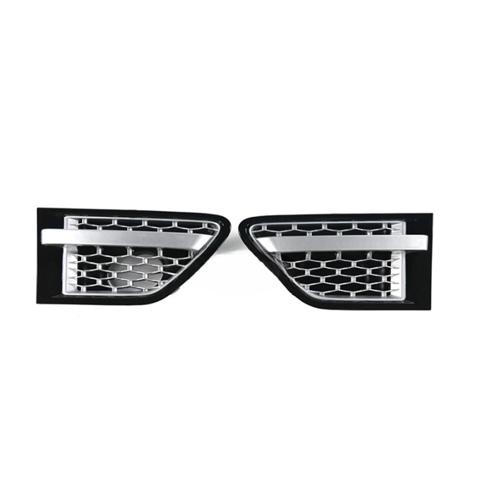 GLONHKDI Auto vorne links Kotflügel Air Vent Grille Grill kompatibel for Land Rover Range Rover Sport L320 2010 2011 2012 2013 ABS Kunststoff(Black silver silver) von GLONHKDI