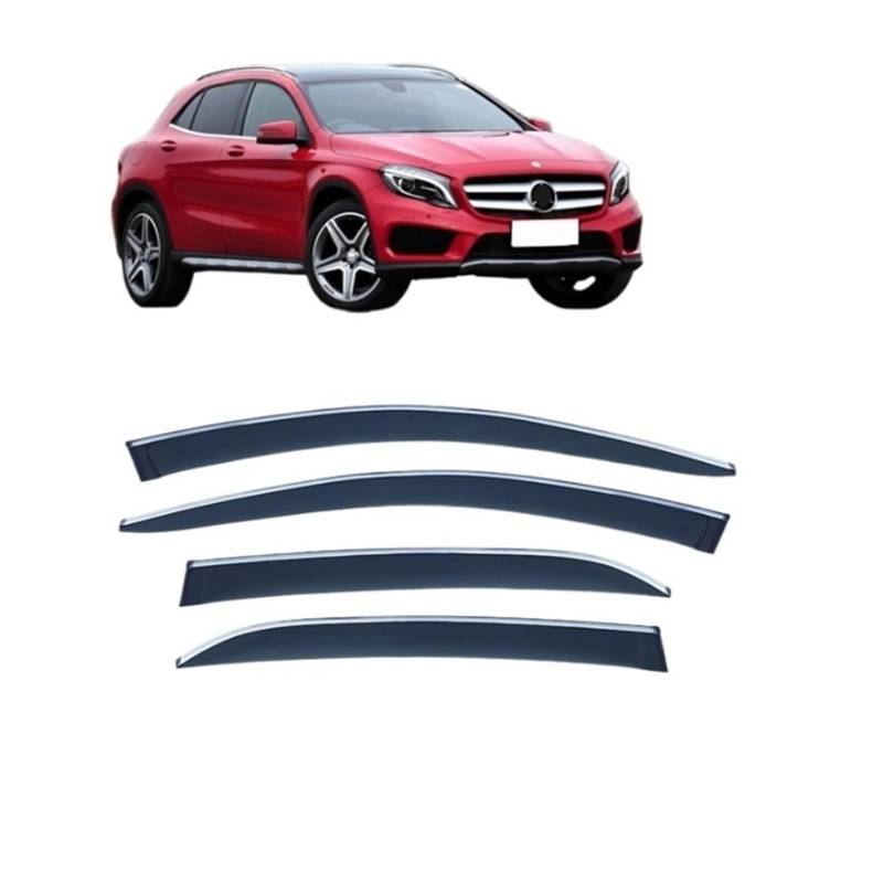 GLONHKDI Fensterblenden, Wetterschutz, Türblende, Lüftungsblenden, Türblende, Lüftungsblenden, kompatibel for Benz GLA X156 2014–2019. H247 2020, Zubehörseite(Red) von GLONHKDI