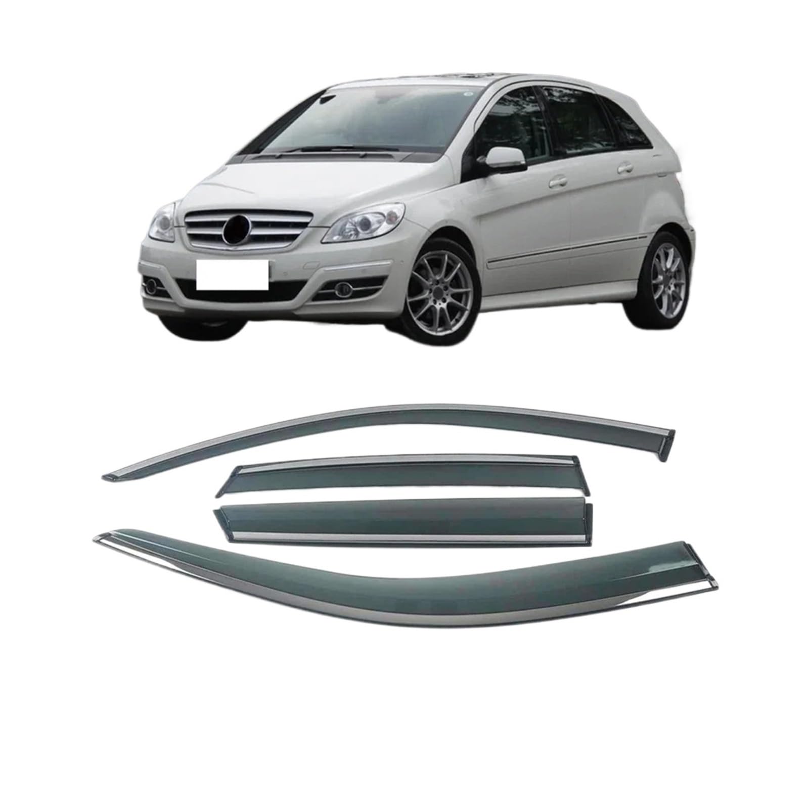 GLONHKDI Kompatibel for Mercedes-Benz B-Klasse 2005–2019 W245 W246, Autofenster, Sonnenschutz, Regenschutz, Visiere, Schild, Unterschlupf, Schutzabdeckung, Rahmenaufkleber(for B Class W245) von GLONHKDI