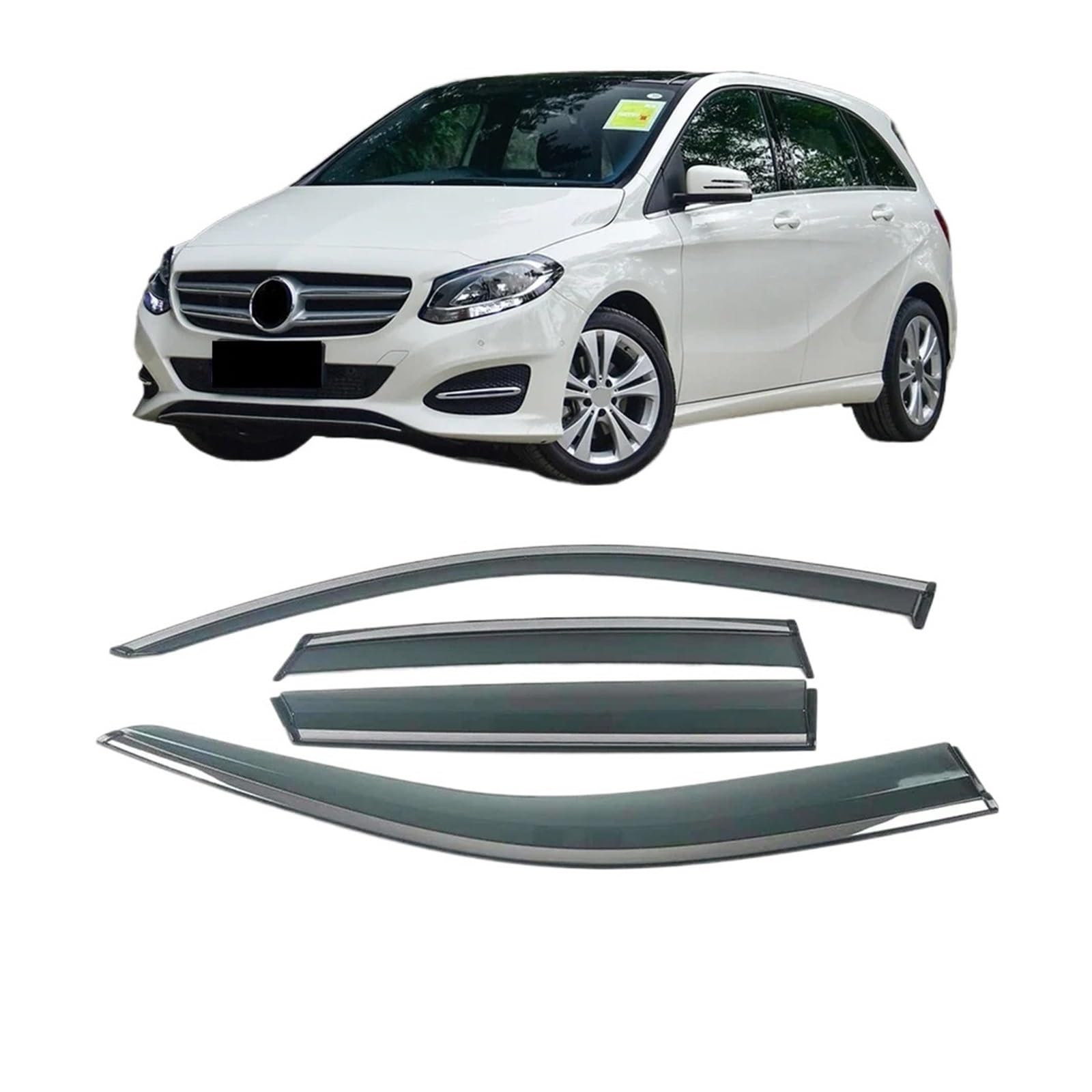 GLONHKDI Kompatibel for Mercedes-Benz B-Klasse 2005–2019 W245 W246, Autofenster, Sonnenschutz, Regenschutz, Visiere, Schild, Unterschlupf, Schutzabdeckung, Rahmenaufkleber(for B-Class W246) von GLONHKDI