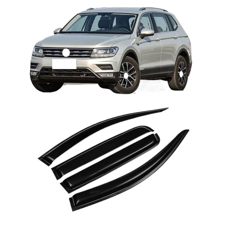 GLONHKDI Kompatibel for VW Tiguan L 2017–2021, Autozubehör, Fensterblende, Regen, Sonnenschutz, Lüftungsschlitze, Windabweiser, Wetterschutz, Zierleiste von GLONHKDI