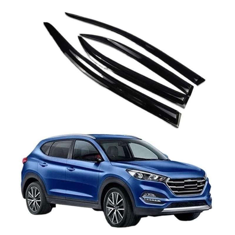 GLONHKDI Seitenfenster Visier Regen Sonne Rauchschutz Deflektor Lüftungsschirm kompatibel for Hyundai Tucson 2015 2016 2017 2018 2019 2020 Markisen Unterstände von GLONHKDI