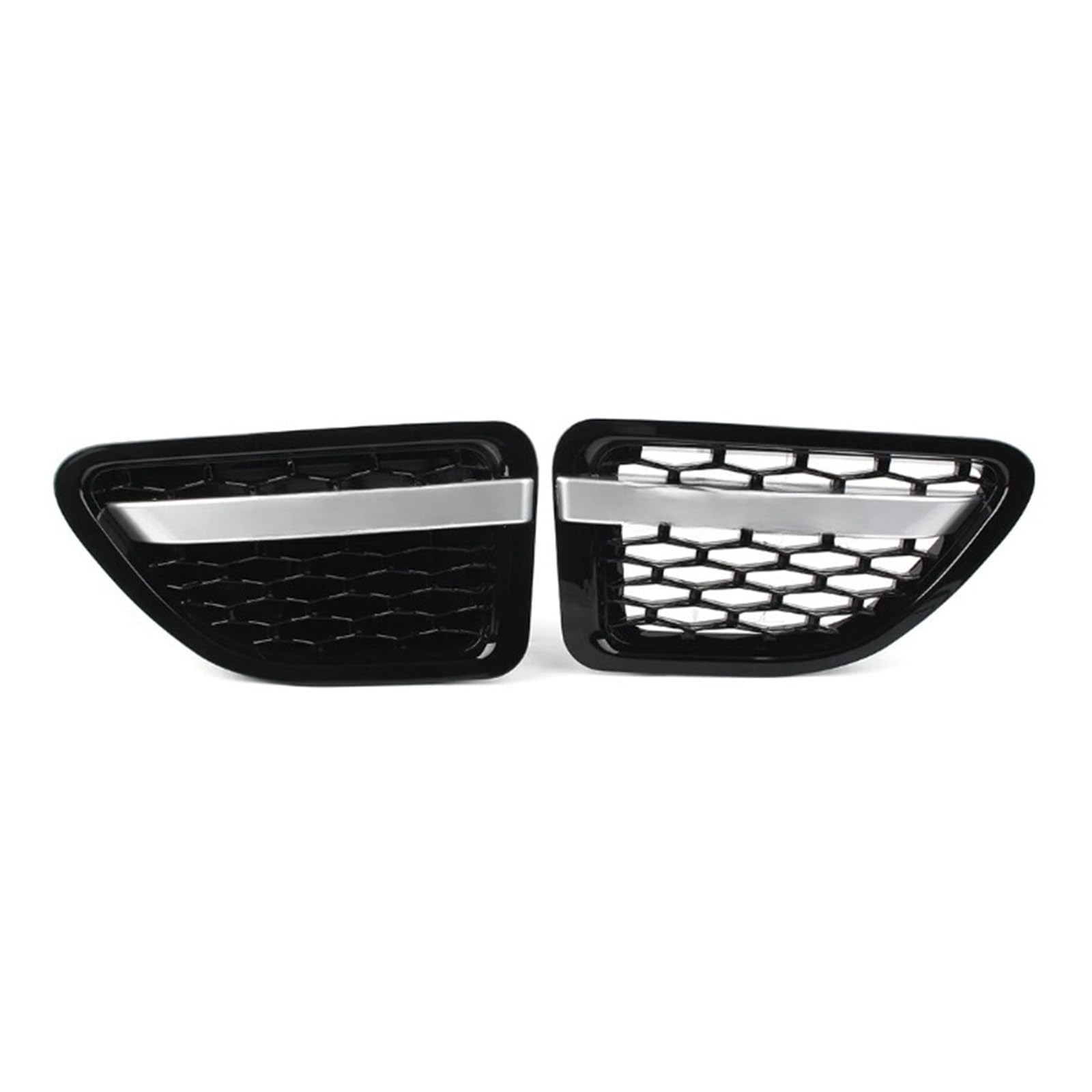 GLONHKDI Vorderseite Kotflügel Air Vent Grille Auto Zubehör Kompatibel for Land Rover Range Rover Sport 2005 2006 2007 2008 2009(Black black silver) von GLONHKDI