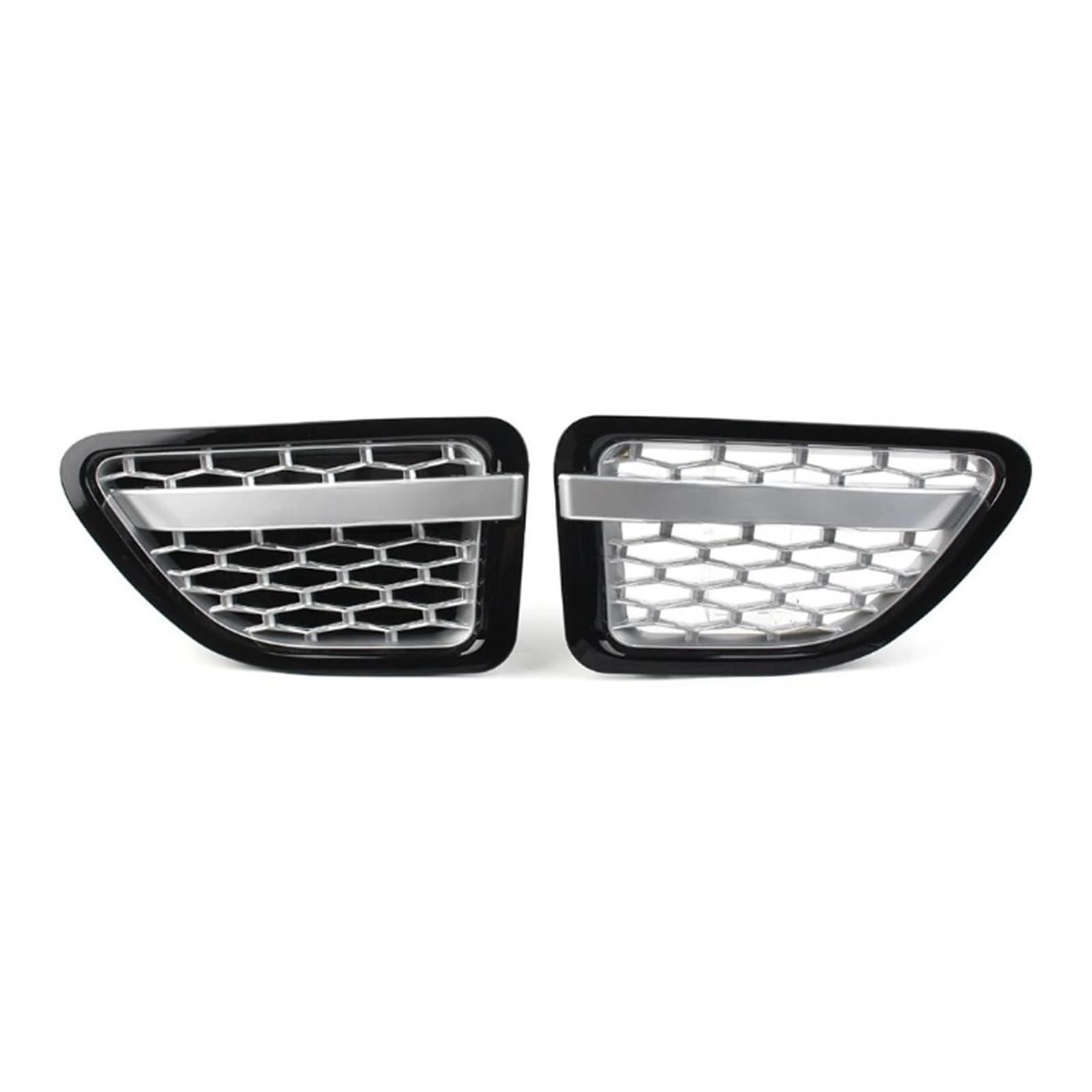 GLONHKDI Vorderseite Kotflügel Air Vent Grille Auto Zubehör Kompatibel for Land Rover Range Rover Sport 2005 2006 2007 2008 2009(Black silver silver) von GLONHKDI