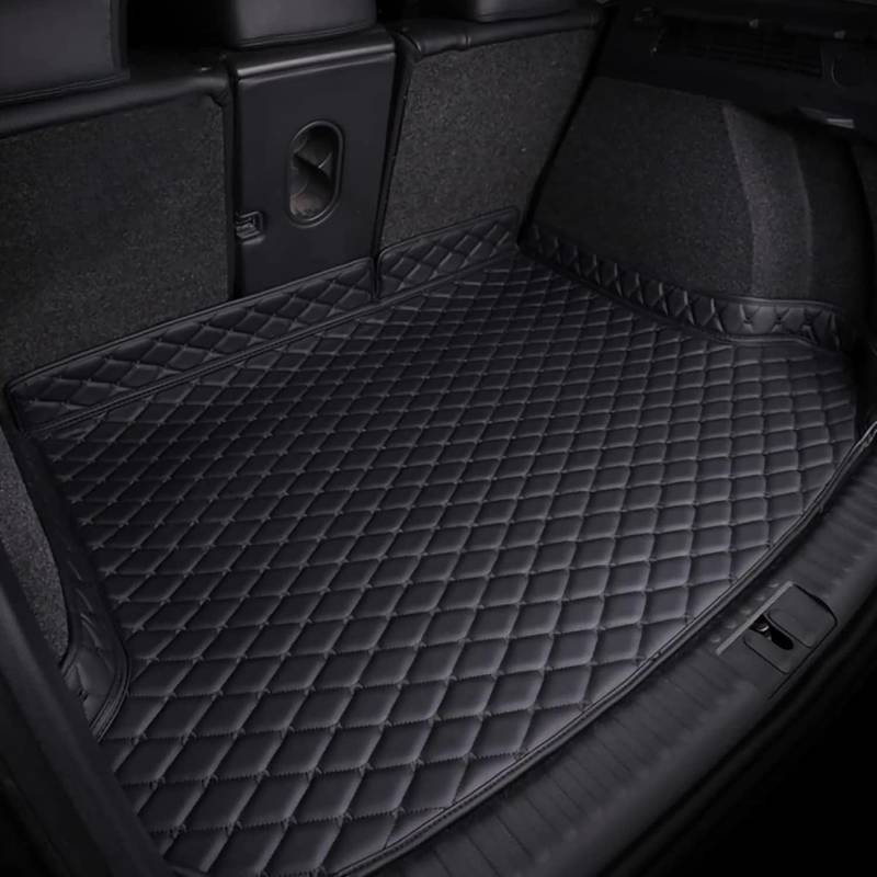 Auto Leder Kofferraummatten, Für Peugeot 2008 2013 2014-2019, Auto Kofferraumwanne Strapazierfähigen Antirutsch Kantenschutz Boot Liner Tray Zubehör,D von GLYGLY