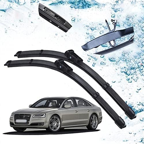 Vordere Scheibenwischer für Audi A8 S8 D4 2010 2011 2012 2013 2014 2015 2016 2017, Auto Frontwischerblätter Windschutzscheibe Fenster Autozubehör Wischerblätter von GLYGLY