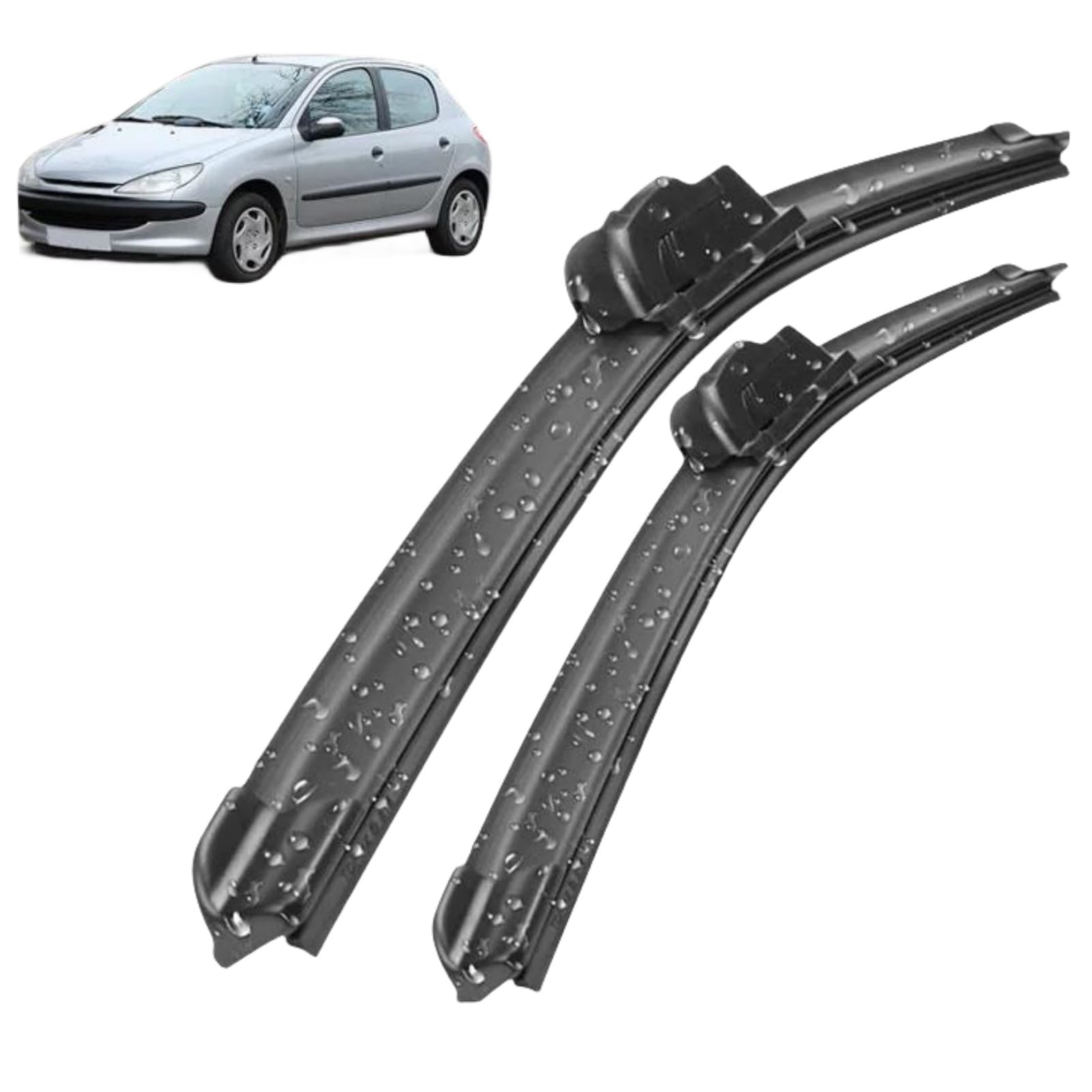 Vordere Scheibenwischer für Peugeot 206 2001-2006 26"+16", Auto Frontwischerblätter Windschutzscheibe Fenster Autozubehör Wischerblätter von GLYGLY