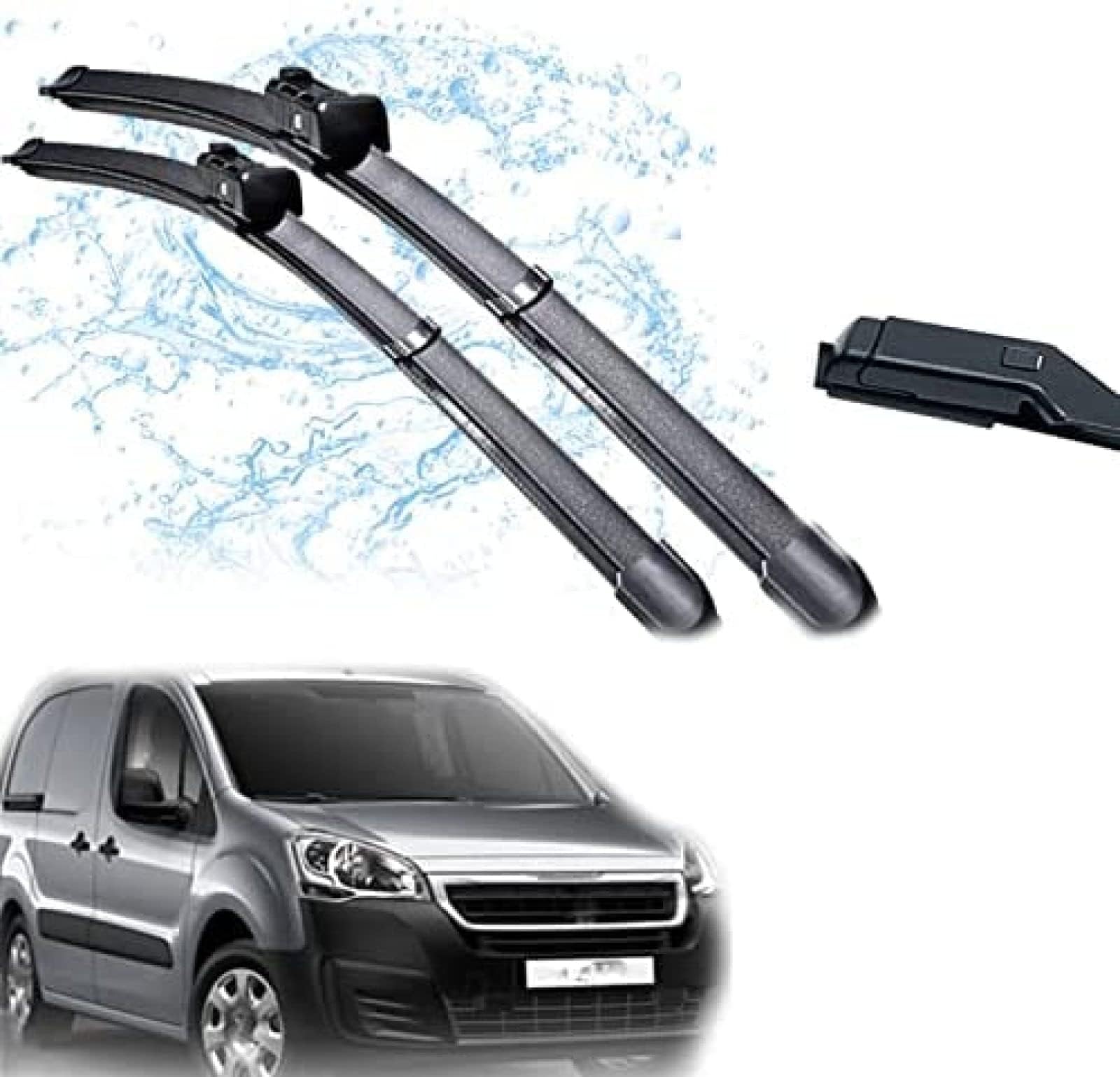 Vordere Scheibenwischer für Peugeot Partner 2008-2012 2013 2014 2015 2016 2017 2018 26 "+ 16", Auto Frontwischerblätter Windschutzscheibe Fenster Autozubehör Wischerblätter von GLYGLY