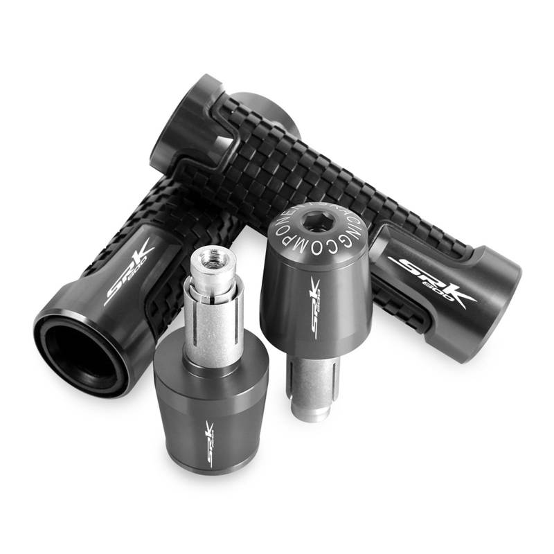 GMBAIH Für Benelli SRK600 2019 2020 2021 2022 Griff Bar Gewicht Lenker Enden Kappe Vibration Stecker Handgriffe Abdeckung(A-Gray) von GMBAIH