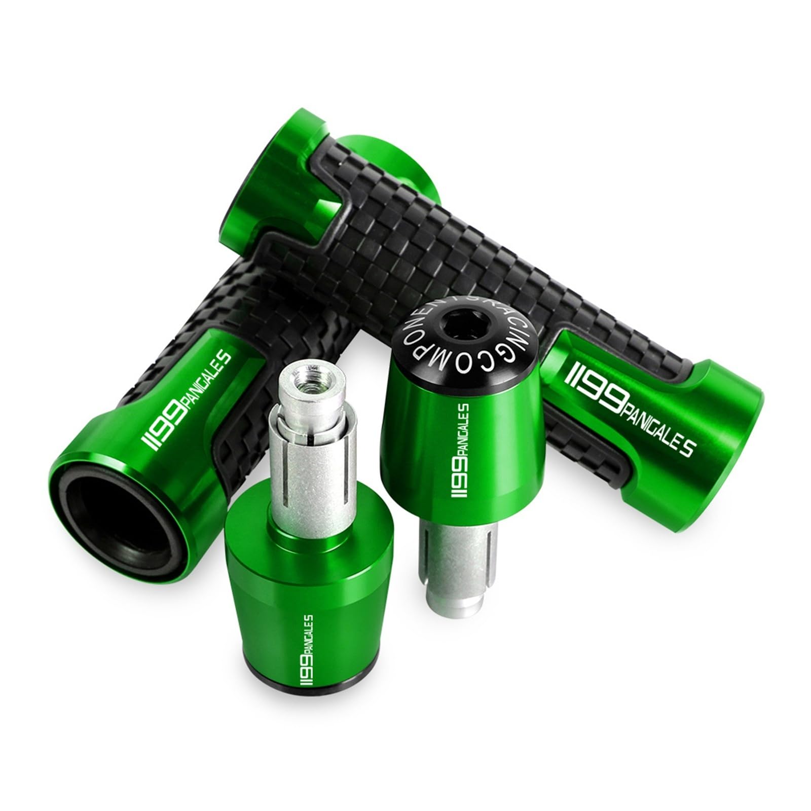 GMBAIH Für Ducati 1199 S Panigale S 2013 2014 2015 2016 2017 Griff Bar Lenker Grip End Abdeckung Kappe Hand Griffe(B-Green) von GMBAIH