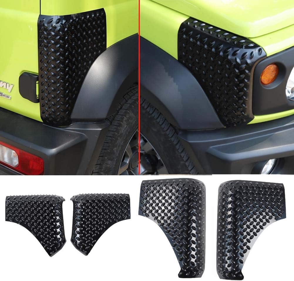 GMDUHK Front + Rear ABS Haubenabdeckung, Abdeckung für Autohaube, Karosseriepanzer, Eckenschutz für Suzuki Jimny JB64 JB74 2019–2024 von GMDUHK