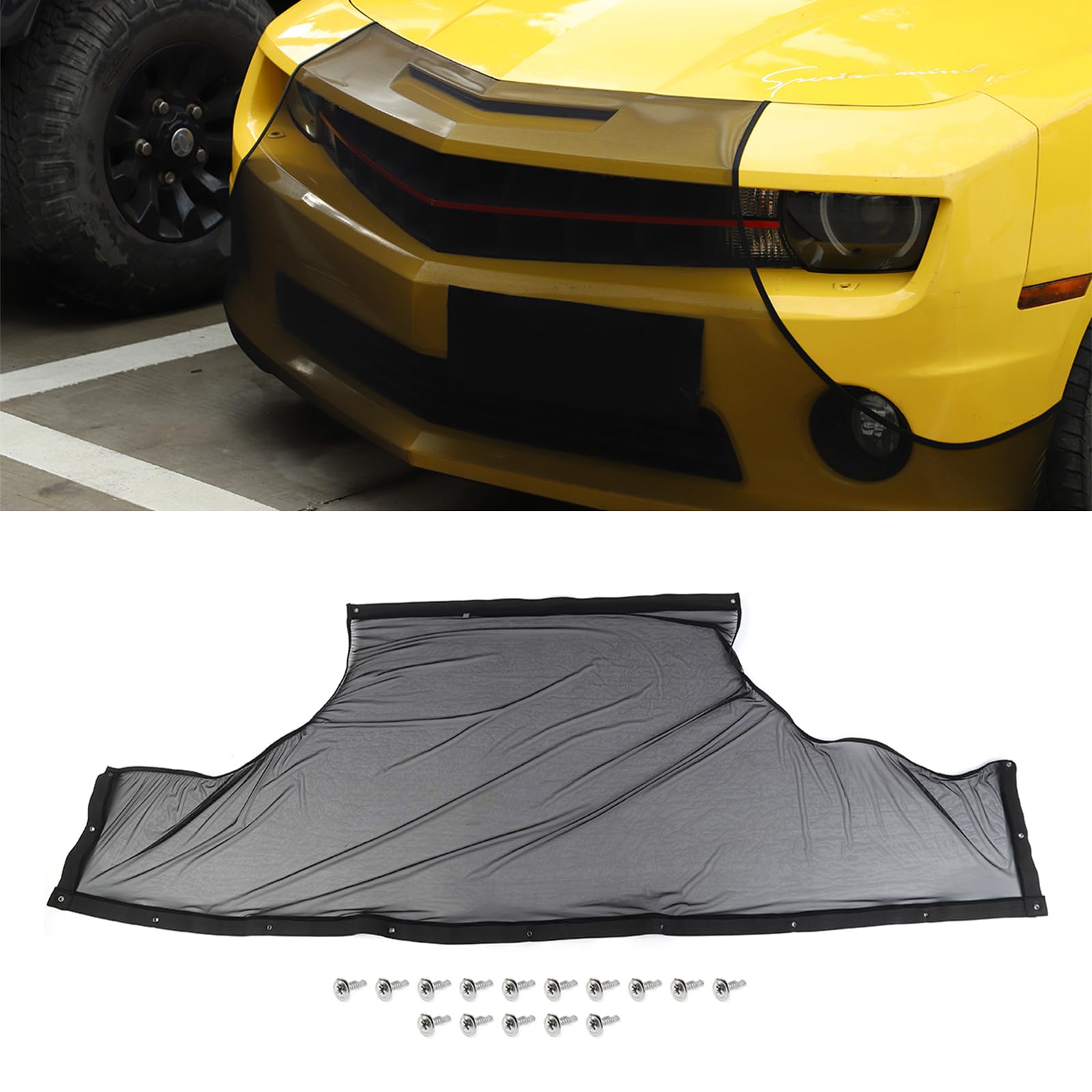 GMDUHK Front Kühlergrille Insektenschutzgitter für Camaro 2010-2024, Auto Nylonnetz Frontgrill Kühlergrillschutz von GMDUHK