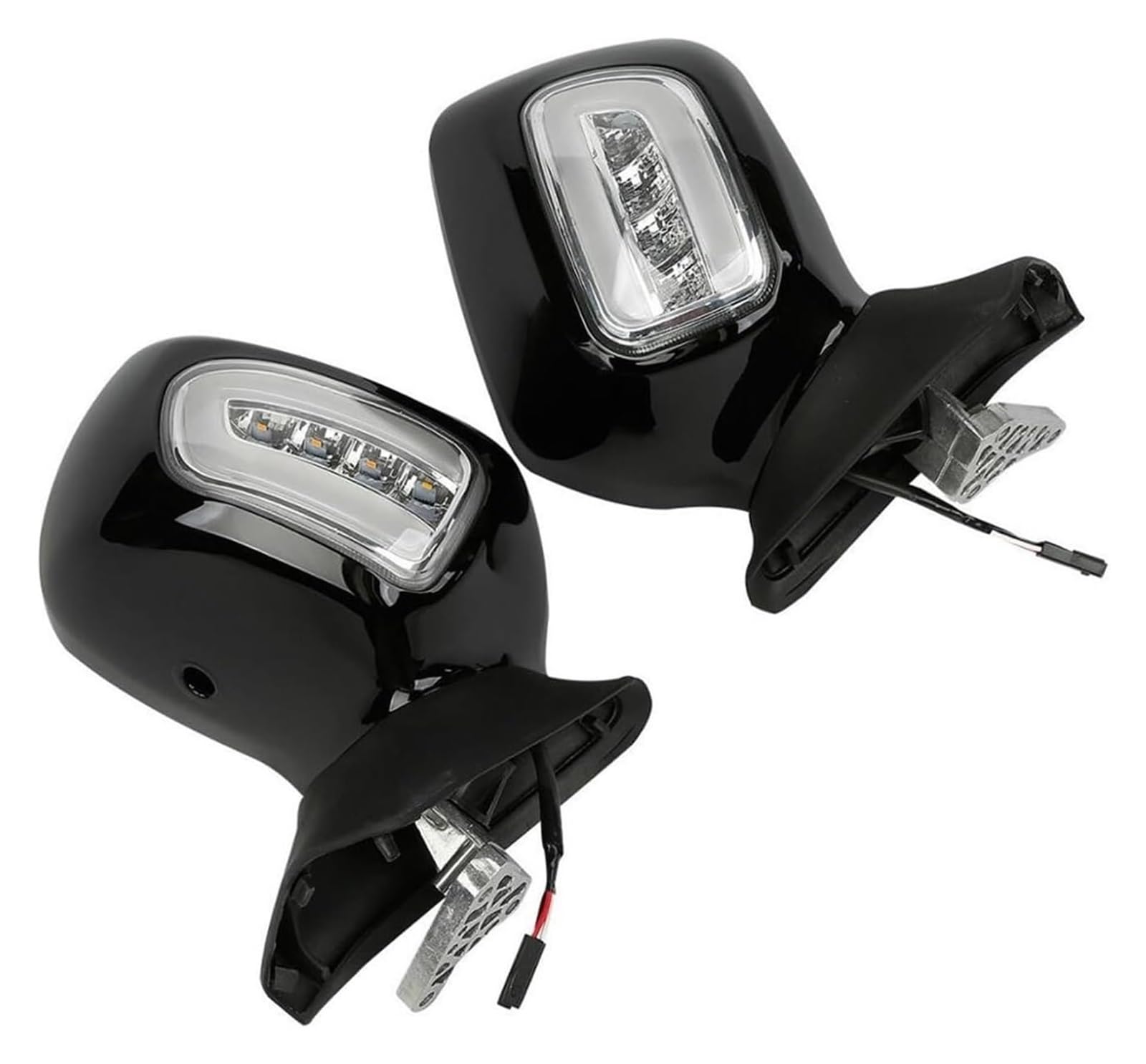 Motorradspiegel Für Goldwing 1800 GL1800 F6B 2013-2017 Motorrad Rückspiegel Blinker Motorrad Spiegel Rückspiegel Rückseitenspiegel(Black and Clear) von GMEVEMKFKG