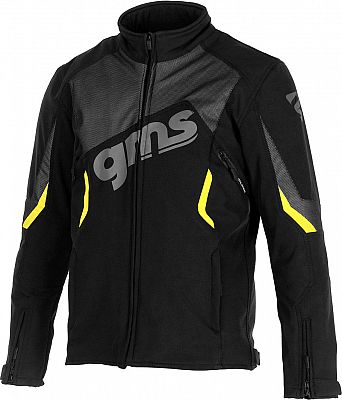 GMS-Moto Arrow, Textiljacke - Schwarz/Gelb - XXL von GMS-Moto