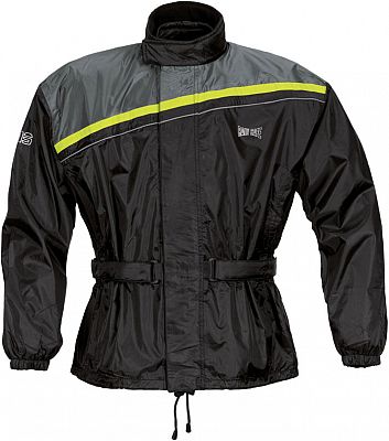 GMS-Moto Douglas, Regenjacke - Schwarz/Grau/Neon-Gelb - 10XL von GMS-Moto