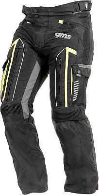 GMS-Moto Everest, Textilhose wasserdicht - Schwarz/Grau/Neon-Gelb - 4XL von GMS-Moto