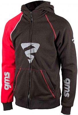 GMS-Moto Fox, Kapuzenjacke - Schwarz/Rot - XS von GMS-Moto