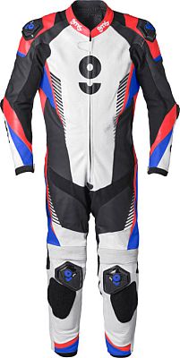 GMS-Moto GRC-1, Lederkombi 1tlg. - Schwarz/Weiß/Rot/Blau - 56 von GMS-Moto