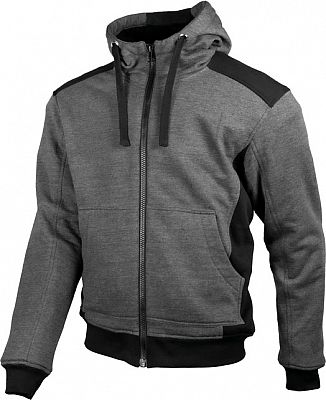 GMS-Moto Grizzly, Kapuzenjacke - Grau/Schwarz - 4XL von GMS-Moto