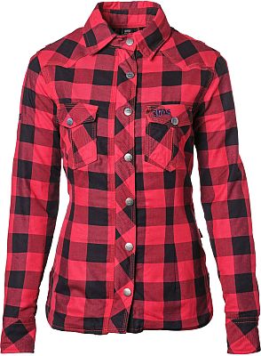 GMS-Moto Jaguar, Bluse/Textiljacke Damen - Schwarz/Rot - 3XL von GMS-Moto