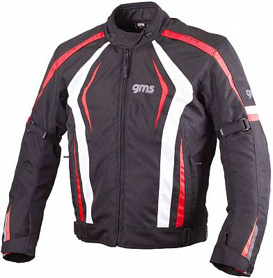 GMS-Moto Pace, Textiljacke - Schwarz/Rot/Weiß - L von GMS-Moto