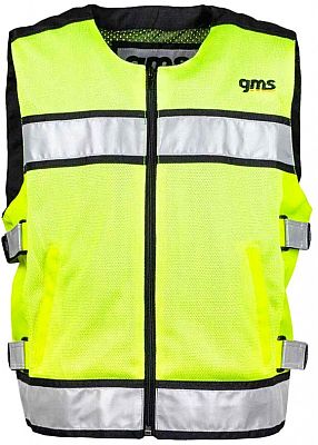 GMS-Moto Premium EVO, Warnweste - Neon-Gelb/Schwarz - 4xl von GMS-Moto