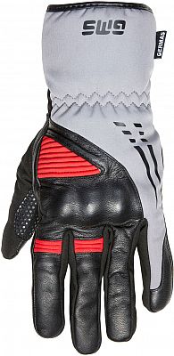 GMS-Moto Stockholm, Handschuhe wasserdicht - Schwarz/Grau/Rot - XS von GMS-Moto