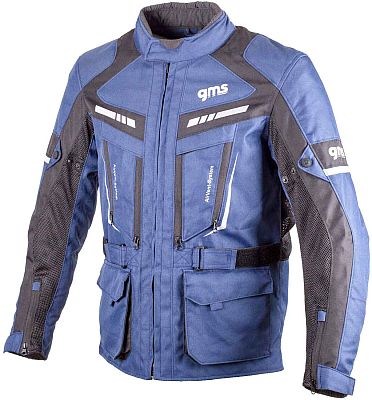 GMS-Moto Track Light, Textiljacke - Blau/Schwarz - 5XL von GMS-Moto