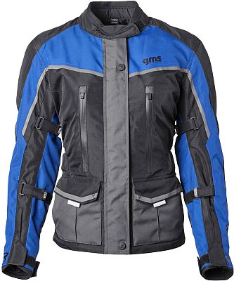 GMS-Moto Twister Neo, Textiljacke wasserdicht Damen - Schwarz/Grau/Blau - 3XL von GMS-Moto