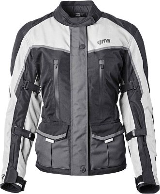 GMS-Moto Twister Neo, Textiljacke wasserdicht Damen - Schwarz/Grau/Weiß - 4XL von GMS-Moto