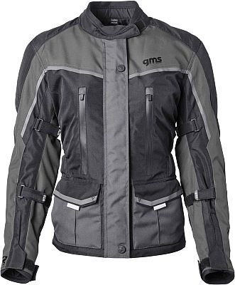 GMS-Moto Twister Neo, Textiljacke wasserdicht Damen - Schwarz/Grau - 10XL von GMS-Moto