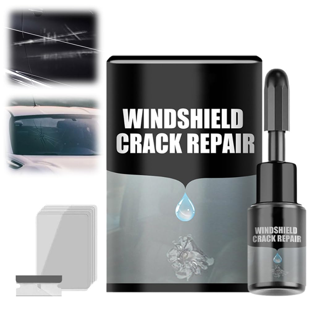 Windshield Crack Repair Kit, 2024 Neu Auto Windschutzscheibe Crack Repair Fluid Glass Repair Kit, Chipped Glass Windshield Repair Kit für Auto-Glas Risse Zielscheibe (1 Stück) von GMTEO