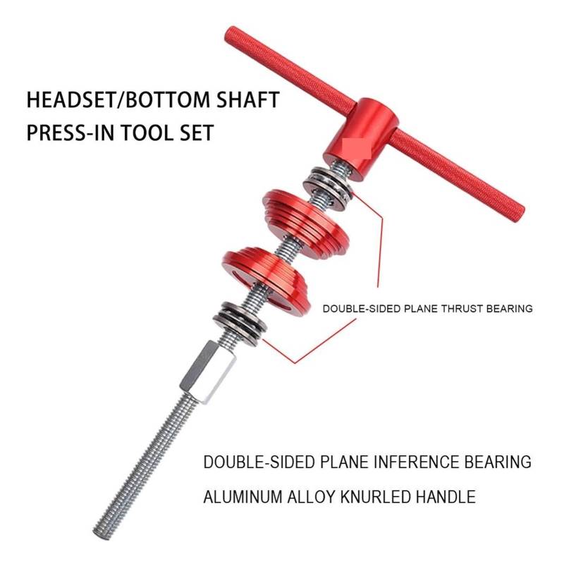 Fahrrad Headset Installation Entfernung Werkzeuge Fahrrad Reparatur Ständer Multi Tool Presse Hydraulische Risiko Puller Multi-tool Kit(Upgraded version-02) von GMUME