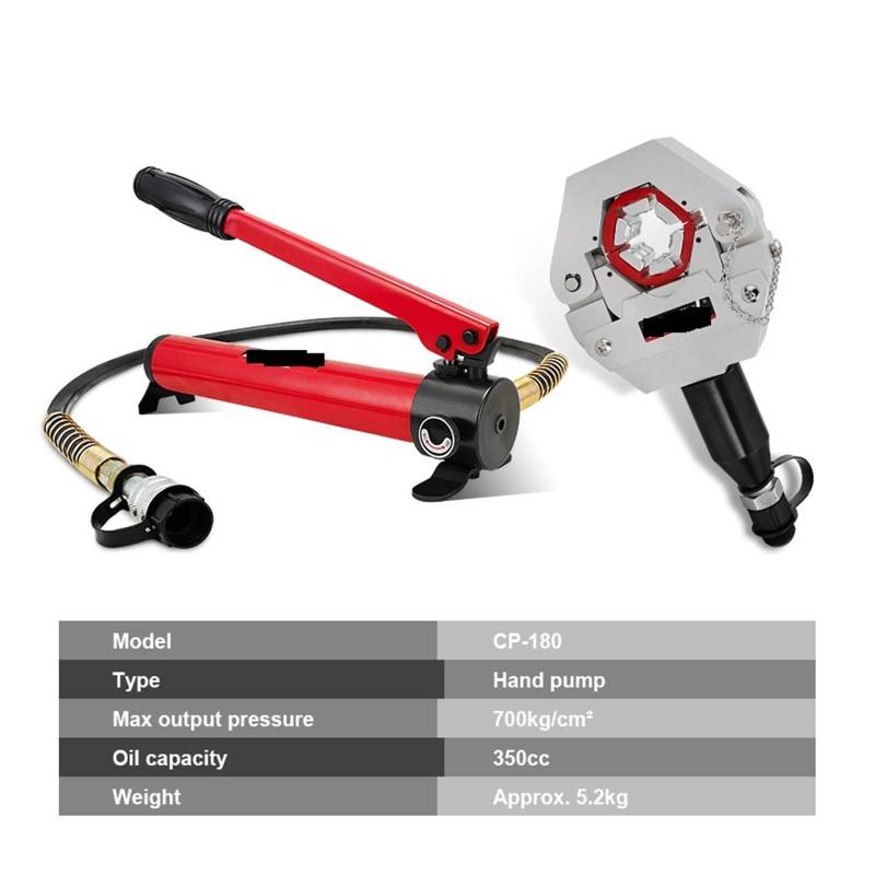 Hydraulischer Schlauch-Crimper, manueller A/C-Schlauch-Crimper-Satz, Klimaanlagen-Reparatur, Hand-Schlauch-Crimp-Werkzeug(APR-7842 with CP-180) von GMUME