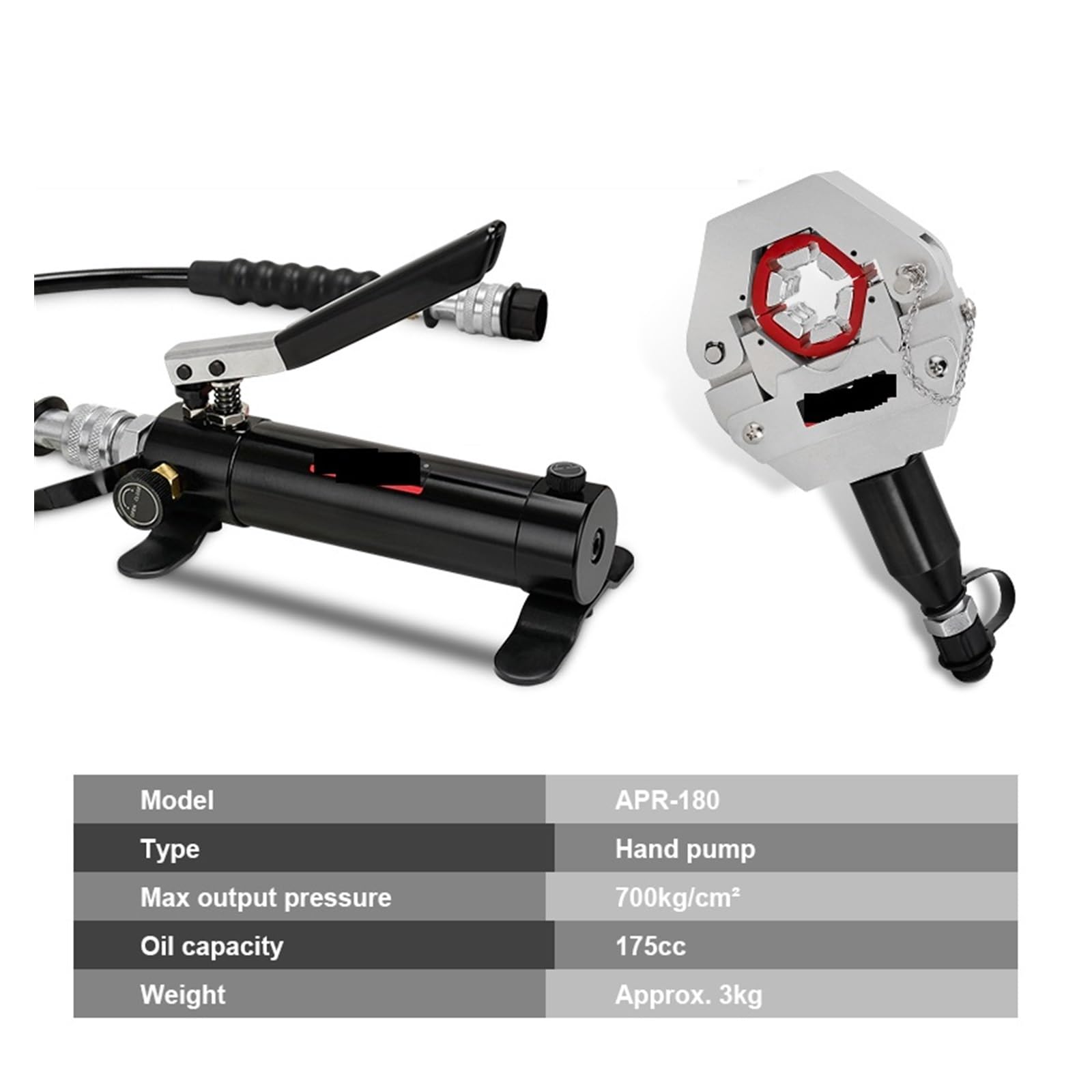 Hydraulischer Schlauch-Crimper, manueller A/C-Schlauch-Crimper-Satz, Klimaanlagen-Reparatur, Hand-Schlauch-Crimp-Werkzeug(APR-7842AwithAPR-180) von GMUME