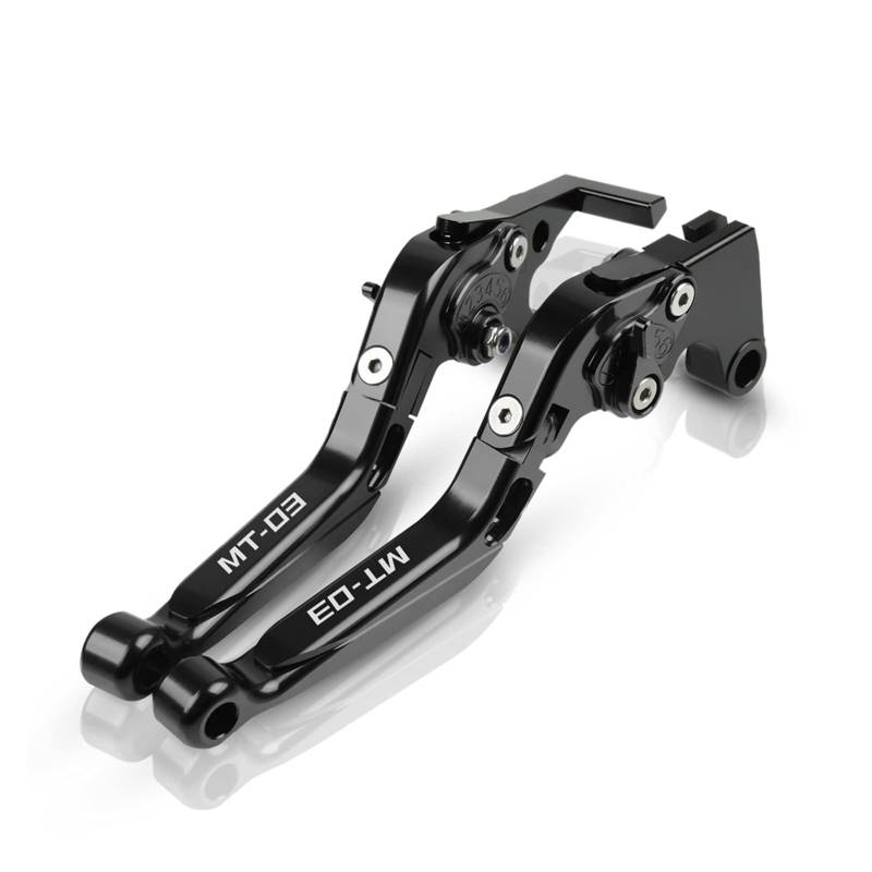 Motorradhebel Bremsgriff Verstellbare Motorradkupplung Bremshebelgriff Für Yamaha MT-03 MT03 2005 2006 Motorrad Bremshebel Kupplungshebel(Schwarz) von GMVVAC