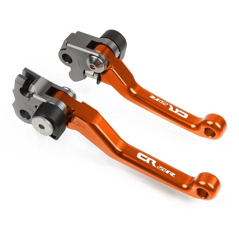 Motorradhebel Dirt Bike Bremsen Motorradbremskupplungshebelgriff Für Honda CR250R CR 250R 2004 2005 2006 2007 Motorrad Bremshebel Kupplungshebel(Orange) von GMVVAC