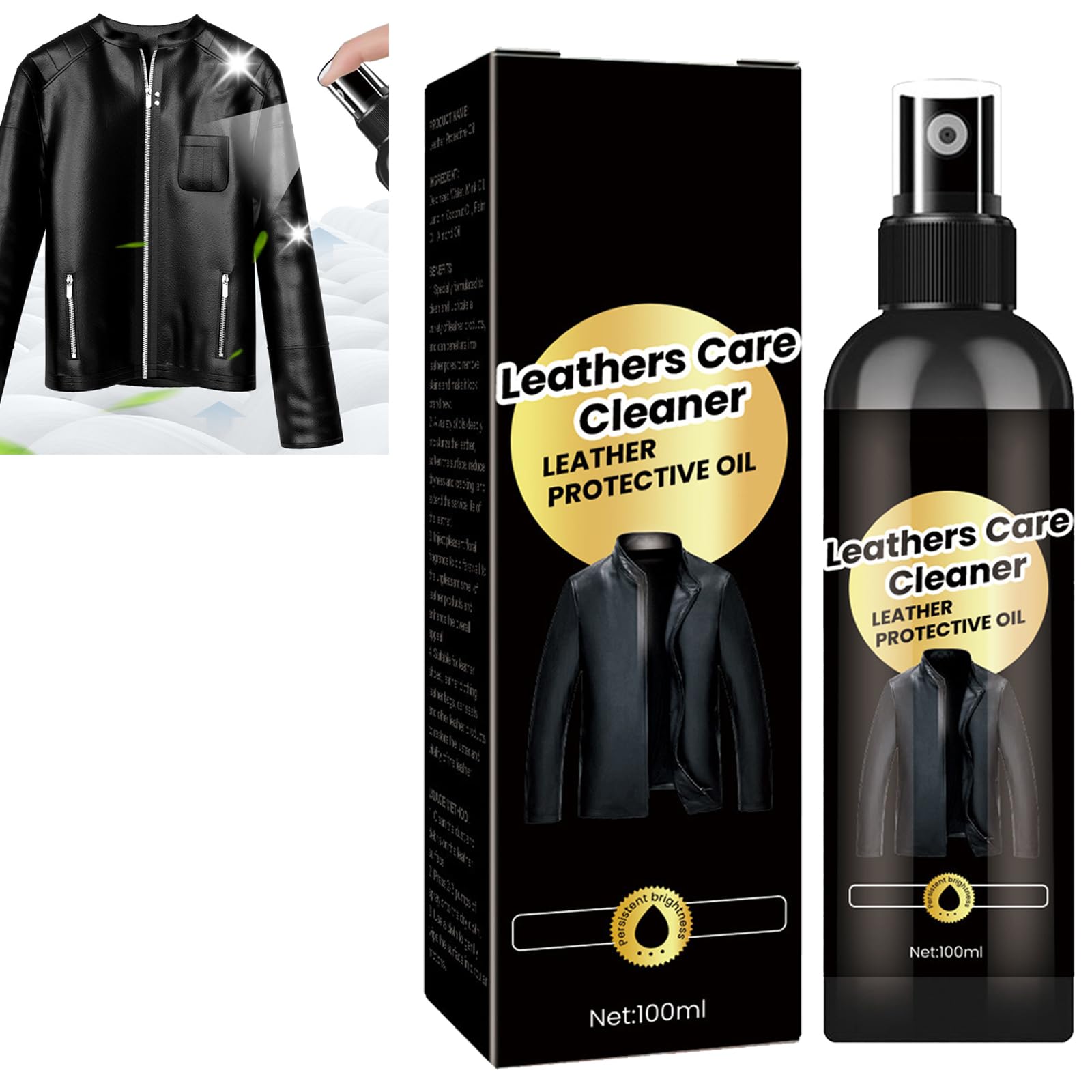 Leather Care,Lederpflegeöl,Premium Leather Care,Leather Cleaner,Komplettes Lederpflege,Leather Care Economy,Impregnates and Protects Leather,Lederreiniger & für Sofas,Autos,Möbel 100ML von GNAUMORE