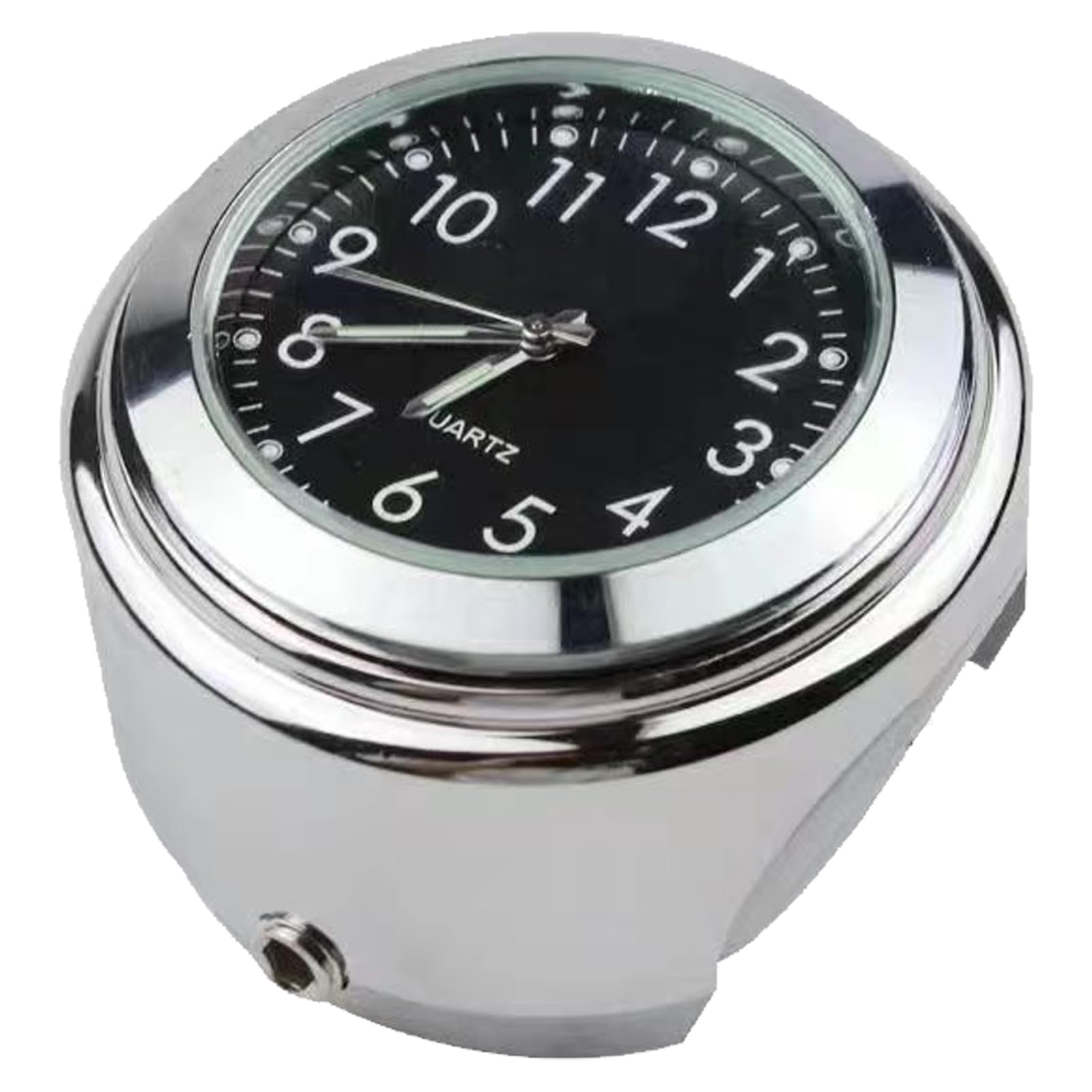 Motorrad Lenkeruhr,Aluminiumlegierung Motorrad-Uhren,Motorrad Uhr,Motorrad wasserdichte Uhr,Silber Motorrad Uhr Lenker,Zubehör für Motorräder von GNAUMORE