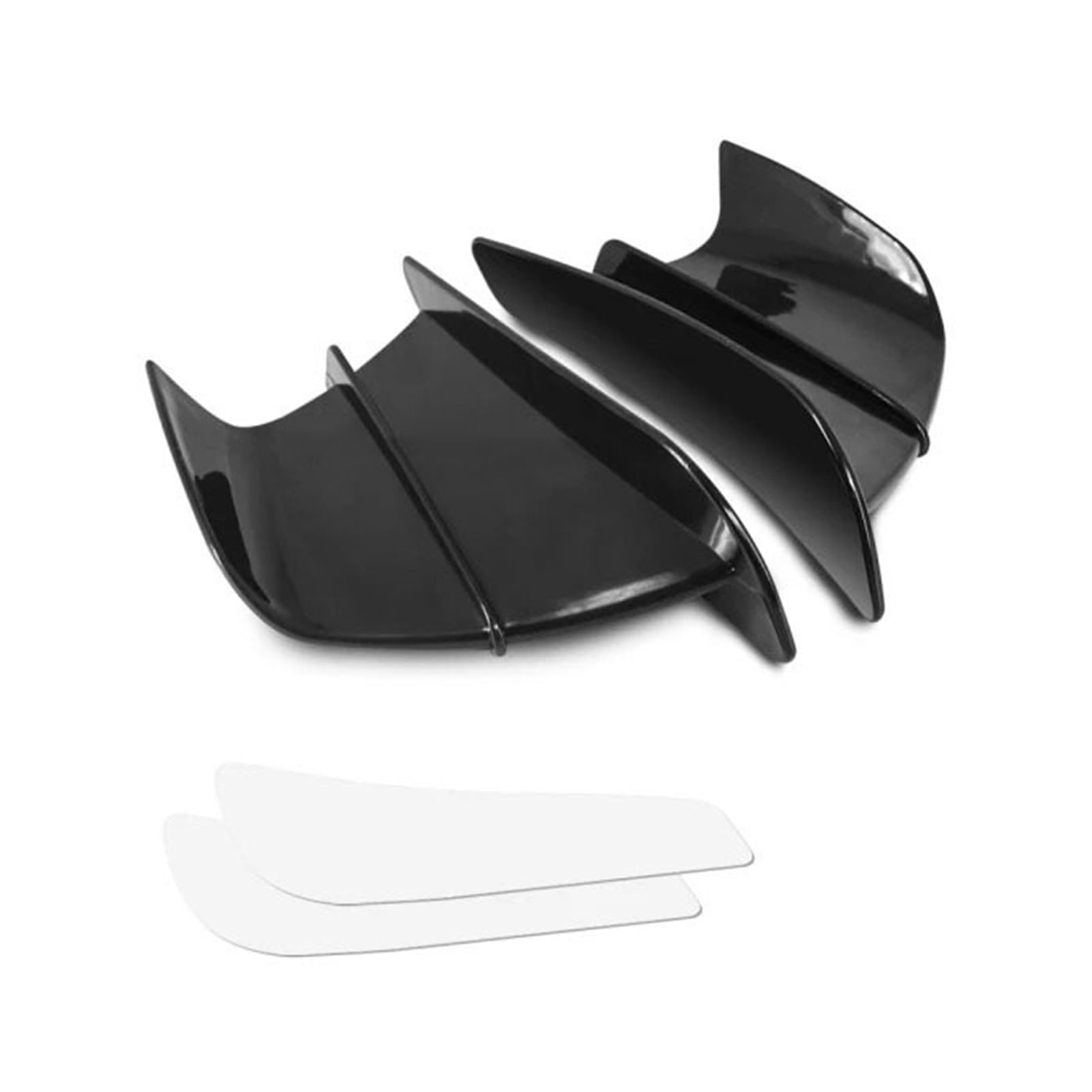 GNUFOPI Motorradverkleidung Seitenflügel Aerodynamischer Flügelabweiser Spoiler kompatibel mit Aprilia RSV4 X Tuono V4 660 Factory RS660 RS250 RS125 50 (Schwarz) von GNUFOPI