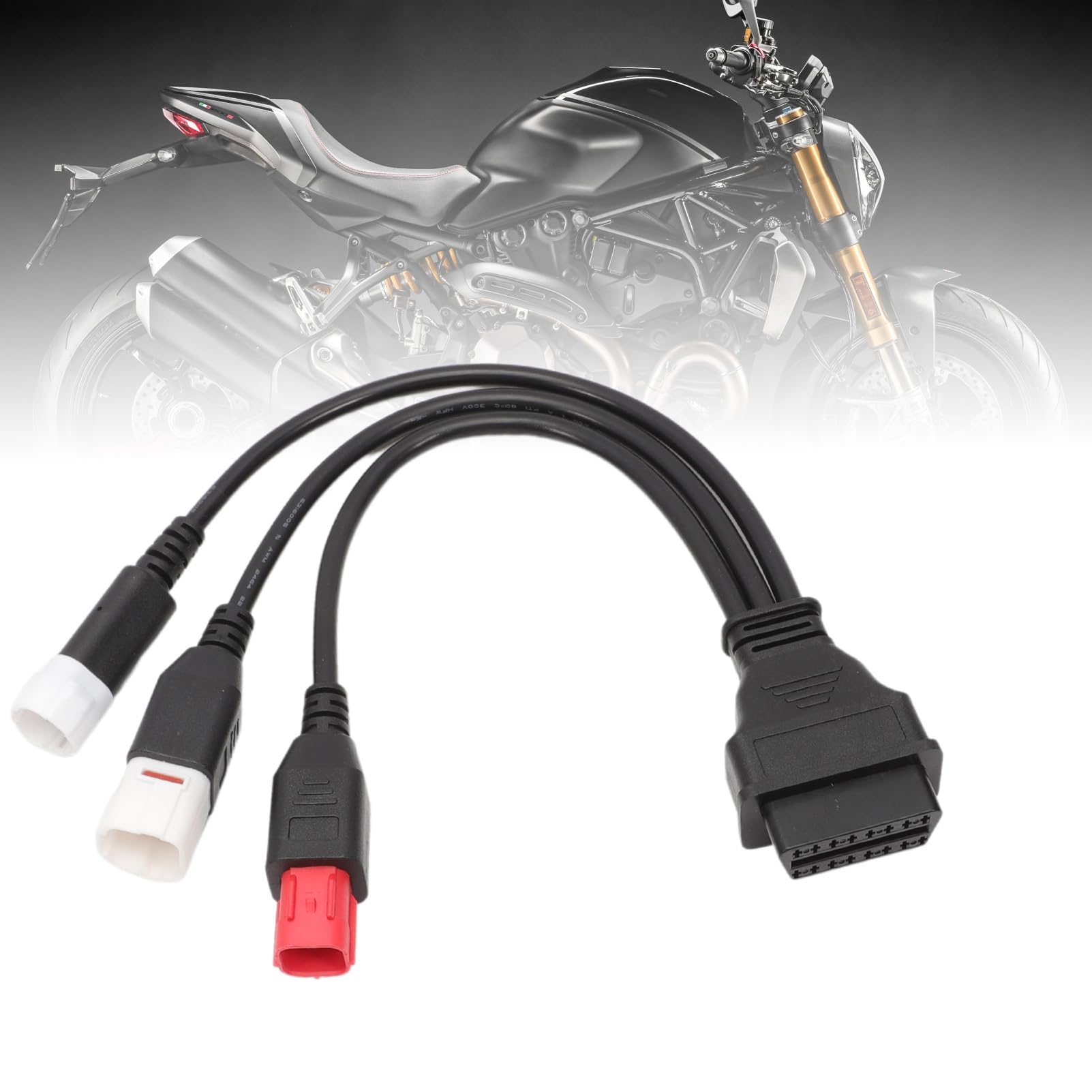 GNXFixt 6-poliges OBD2-Diagnosekabel, kompatibel mit Y-m-ha,H-n-a,S-z-ki,6-poliger Fehlercode-Lesegerät-Adapter OBD Motorrad OBD-II von GNXFixt