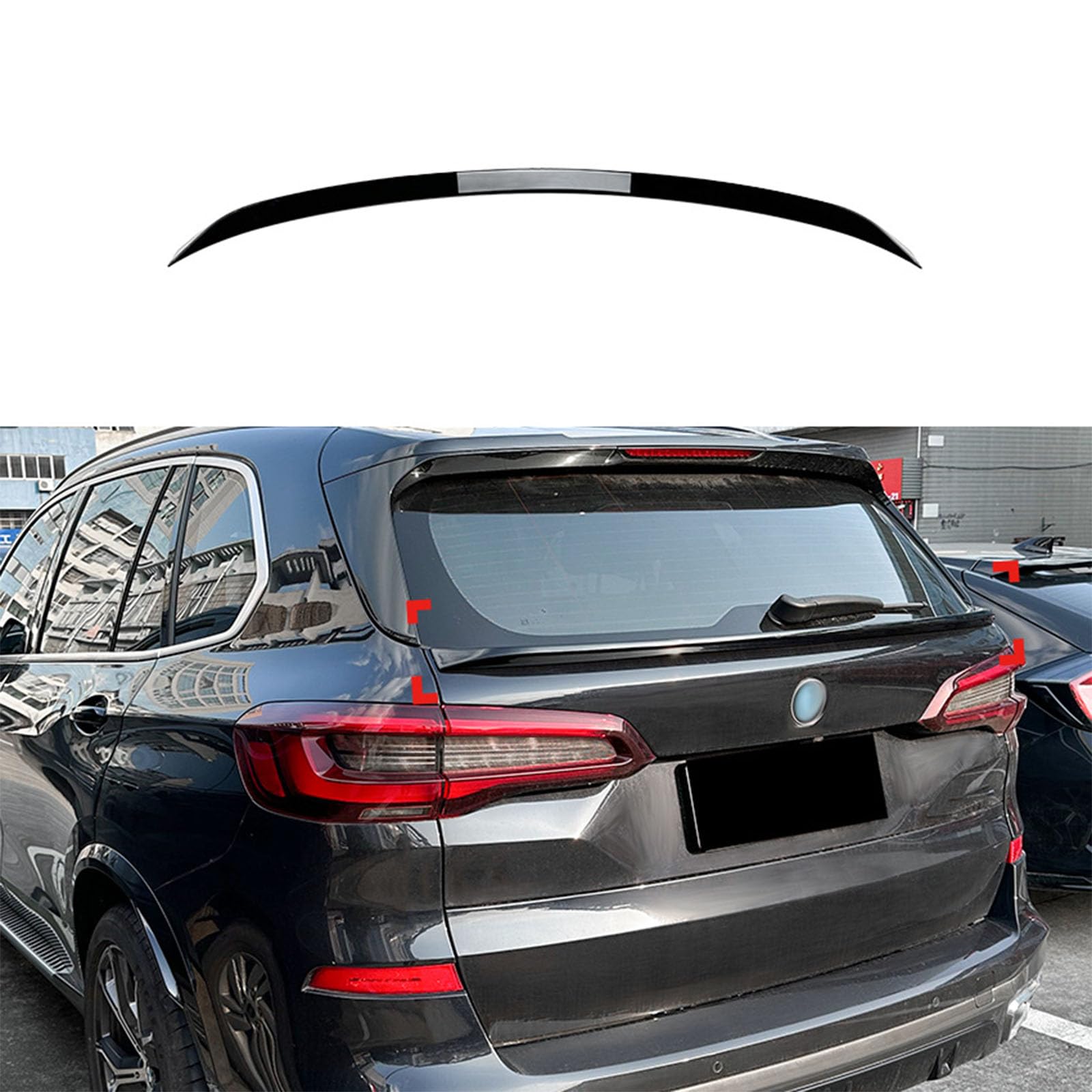 Kompatibel für BMW X5 G05 2019+, Auto Heckspoiler Heckklappen Kofferraumdeckelflügel Styling Kits Autozubehör Karosseriedekoration,A Gloss Black von GODSLLY