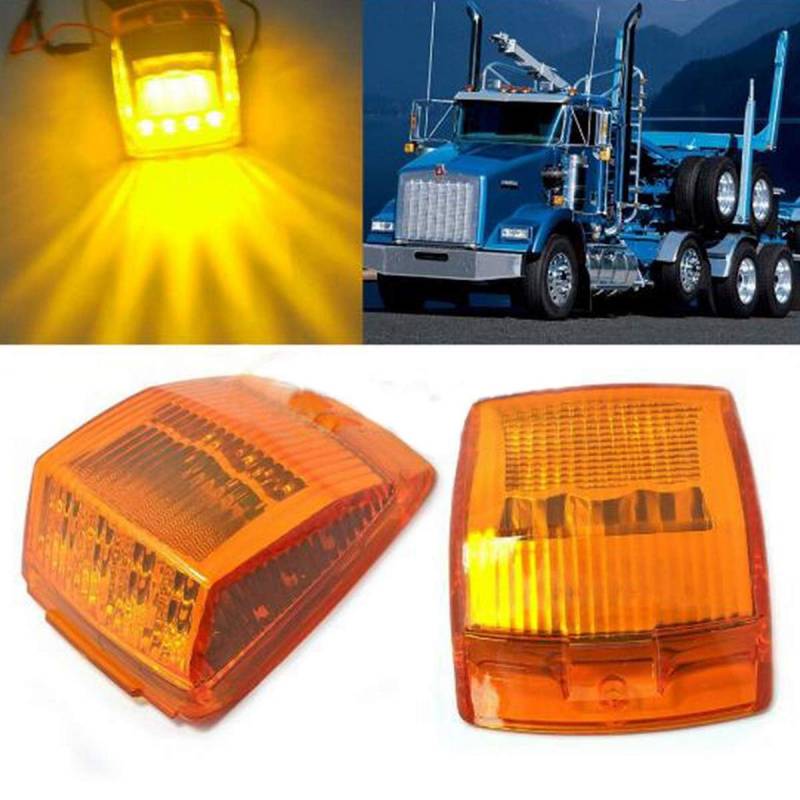 GOFORJUMP 2X 17-LED Amber CAB Side Marker für Kenworth Truck Trailer Light Lampen von GOFORJUMP