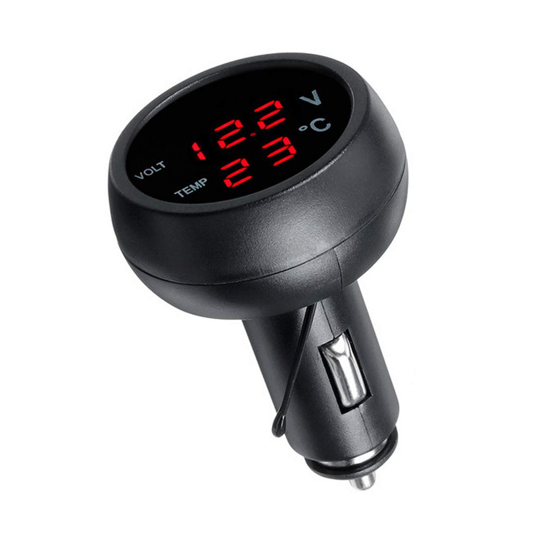 GOFORJUMP 3in1 DREI in einem Auto Digital LED Auto Thermometer USB Auto Ladegerät Zigarette Voltmeter 3 Funktionen 12 V / 24 V von GOFORJUMP