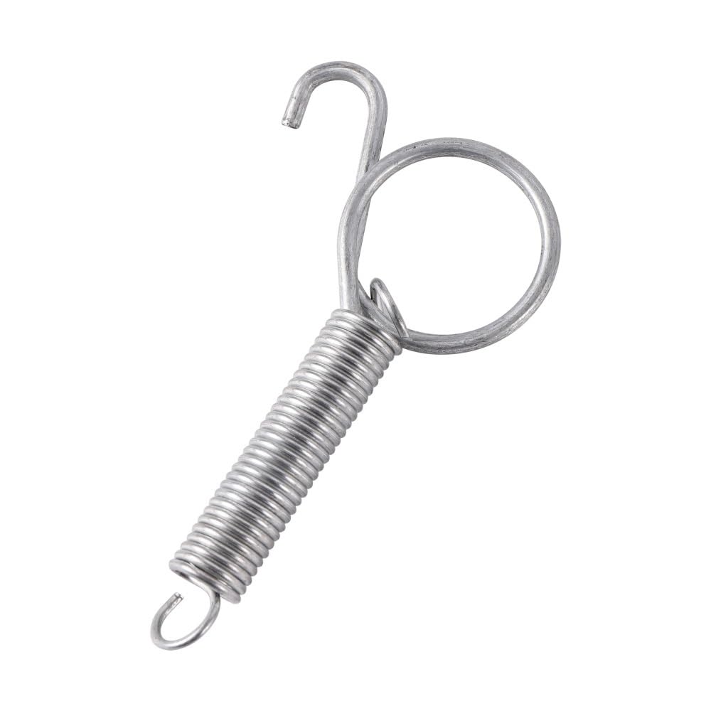 4 Stück Metall-Federhaken, Käfigtür-Federhaken, Länge 5–7 cm, robuste Spannbefestigungsfeder, vielseitig einsetzbar for Drahtkäfige(11.3cm) von GOHAPY