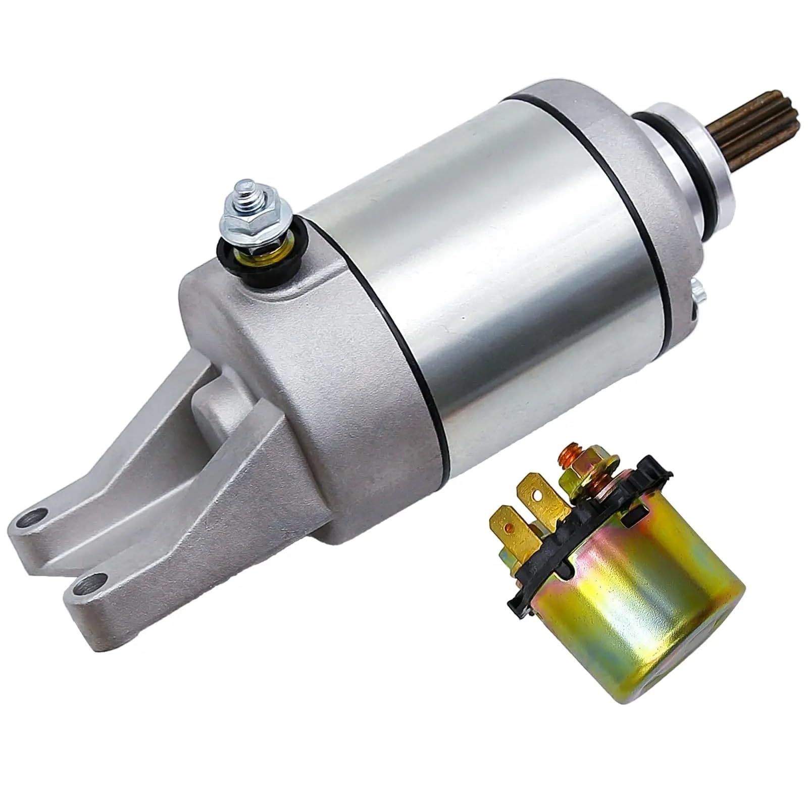 Anlasser Starter Relais Für Kawasaki Für KVF 360 Prairie 2003-2008 21163-1328 Motorrad Starter Set SMU0278 41054082 Starter Motor Mit Relais Anlasser E-Starter von GOINTDJD