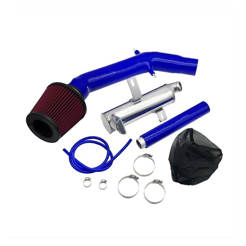 Ansaugschlauch Auto Luftschlauch Für Abarth 500 595 695 Mit Aluminium Reduzieren Wischer Tank/Luftfilter Benötigen Front Ladeluftkühler Kit Silikon Intake Modifizierten Kit(Blau) von GOINTDJD